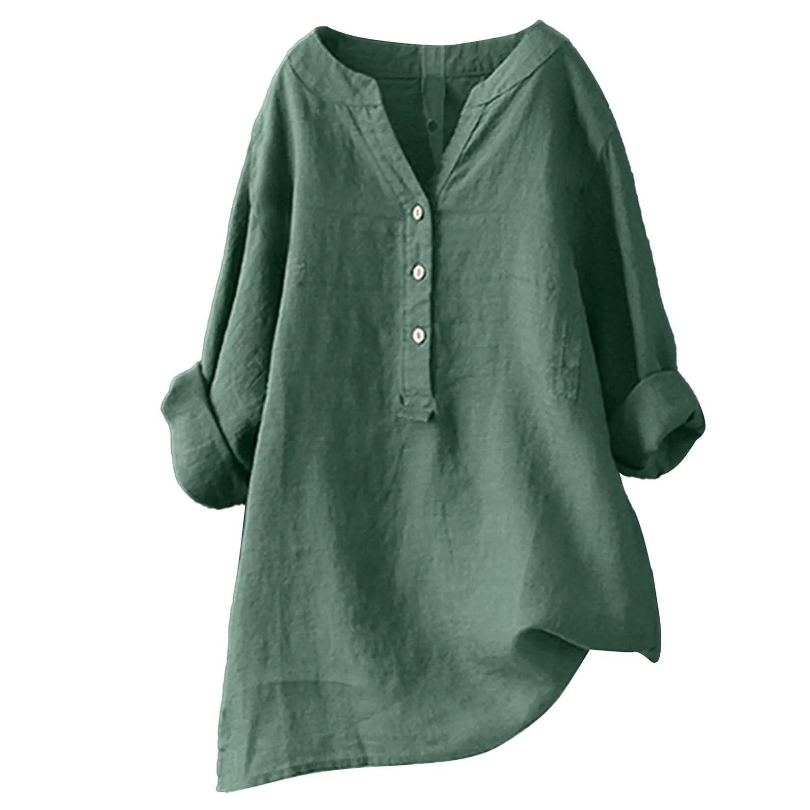 Unisex dames heren katoenen li - Casual Loose Linen Shirt Dress recensie en prijs