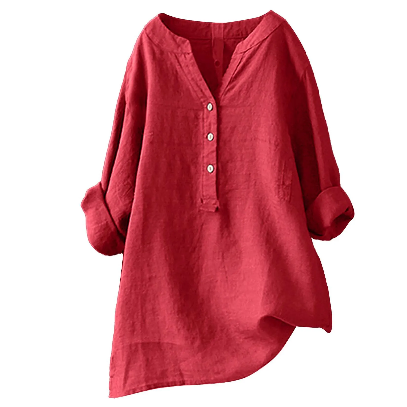 Unisex dames heren katoenen li - Casual Loose Linen Shirt Dress recensie en prijs